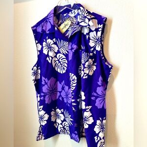 Floral Hawaiian Short sleeve Shirt Large NWT